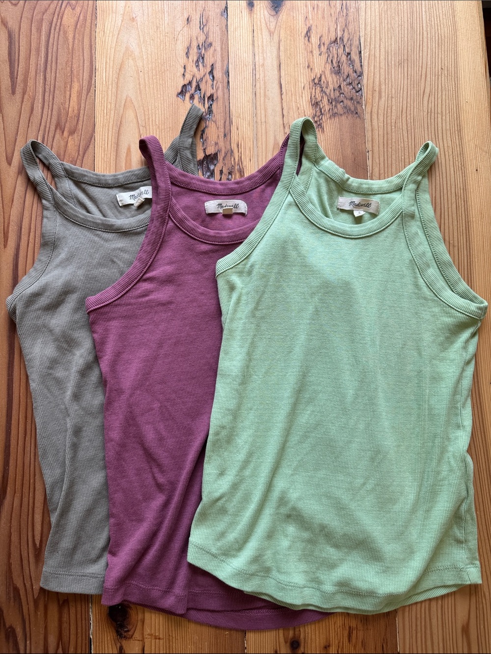 Madewell Supima Rib 90’s tank x3